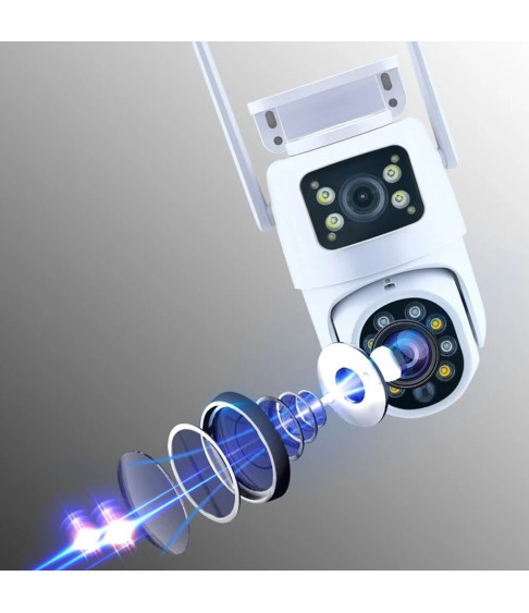 Камера WiFi от 220 v с двойной линзой 