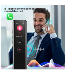 Диктофон Bluetooth с экраном, интеллектуальное шумоподавление, MP3-плеер
