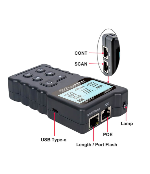Кабельный тестер цифровой "Noyafa" NF-8209 (английская  кнопка)
