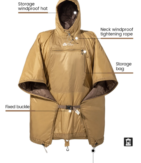 MOBI GARDEN Туристический спальный мешок с накидкой MOBI GARDEN Туристический спальный мешок с накидкой