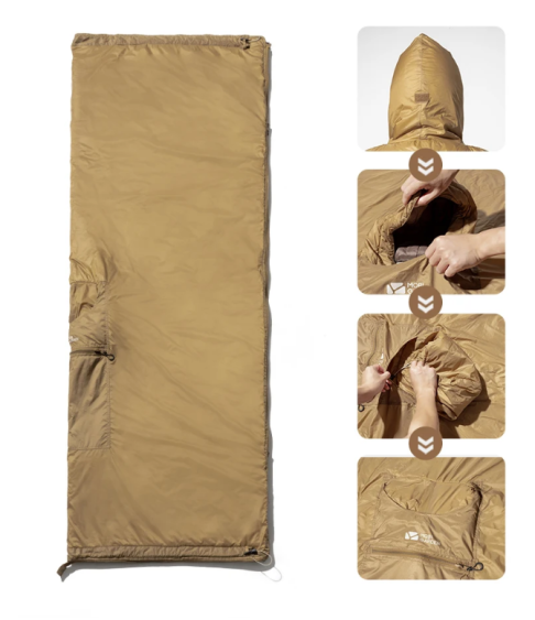 MOBI GARDEN Туристический спальный мешок с накидкой MOBI GARDEN Туристический спальный мешок с накидкой