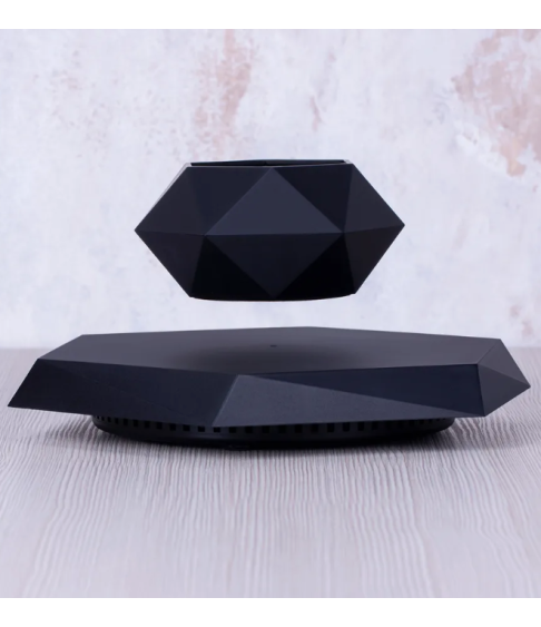 Левитирующий цветочный горшок Globusoff, мрамор, черный Левитирующий цветочный горшок Globusoff, мрамор, черный