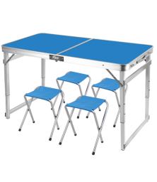 Складной туристический стол с 4 табуретками