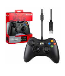 Джойстик проводной Controller for Xbox 360 (черный)