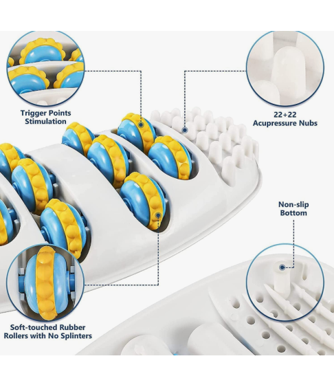 Массажёр для ног с роликами и массажными шипами Массажёр для ног с роликами и массажными шипами