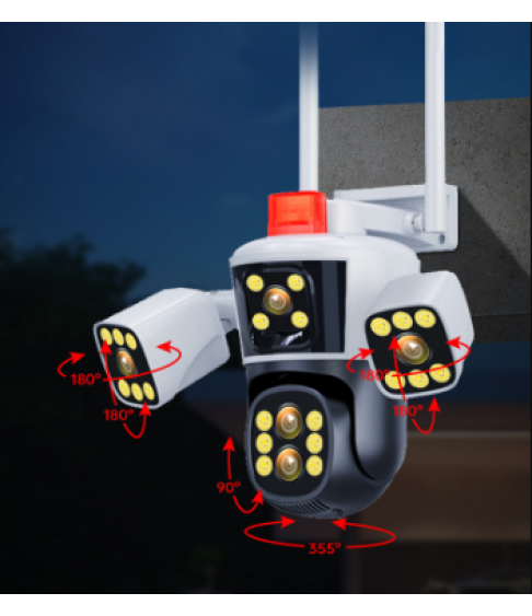 WiFi IP-камера Наружная Трехобъективная PTZ IP-камера 