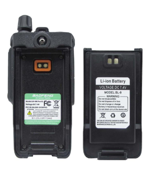 ﻿Рация "Baofeng" UV-9R Pro с разъемом Type-C для зарядки