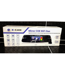 Видеорегистратор с сигнатурным радар-детектором "X-CAN"  Mirror COB WiFi Duo 