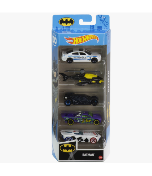 Набор машинок Hot Wheels коллекционные BATMAN 5 шт. 