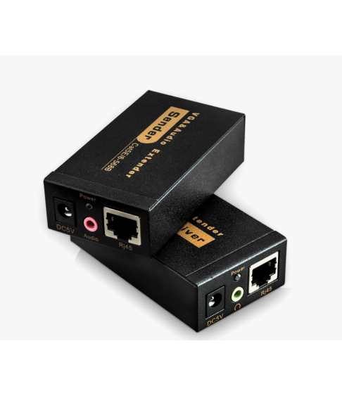 VGA + Audio удлинитель по витой паре RJ45, VE-100 Cat5e/6-568B, до 100 метров
