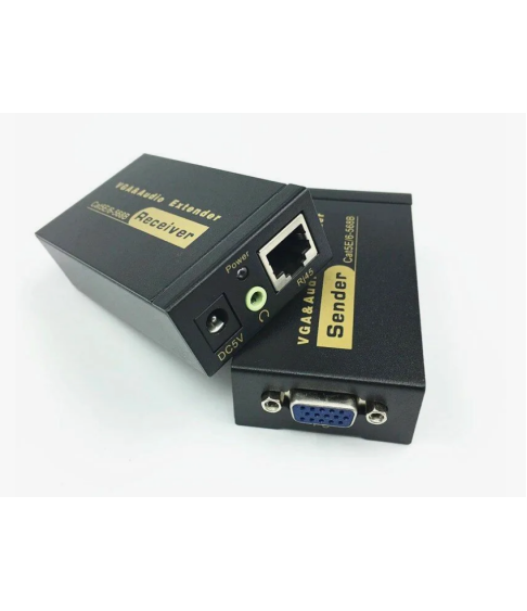 VGA + Audio удлинитель по витой паре RJ45, VE-100 Cat5e/6-568B, до 100 метров