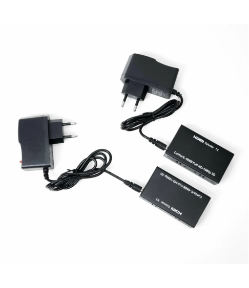 Активный удлинитель HDMI по витой паре до 60 метров CAT5E/6-568B Full HD-1080P