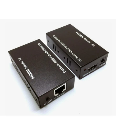 Активный удлинитель HDMI по витой паре до 60 метров CAT5E/6-568B Full HD-1080P