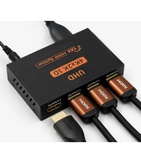 Разветвитель сигнала HDMI / Сплиттер 1 на 4 порта / Splitter 4К 3D (Splitter)