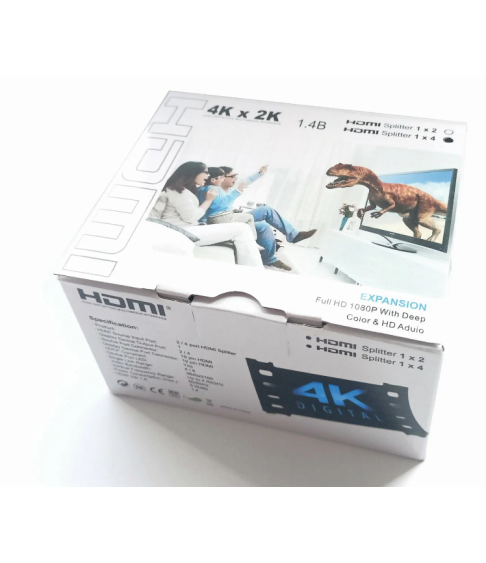Разветвитель сигнала HDMI / Сплиттер 1 на 4 порта / Splitter 4К 3D (Splitter)