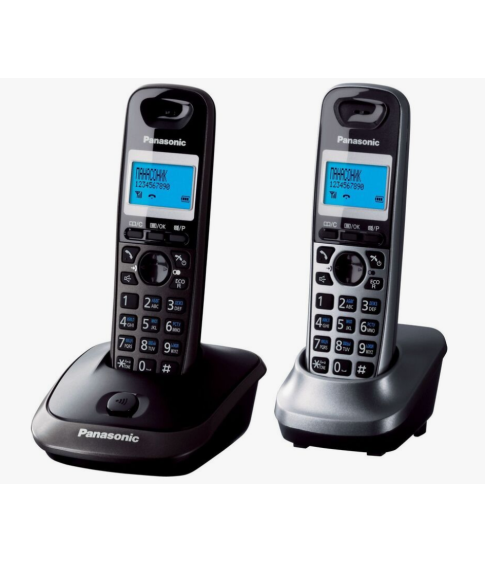 Радиотелефон "Panasonic" KX-TG2512 RU, cерый с черным