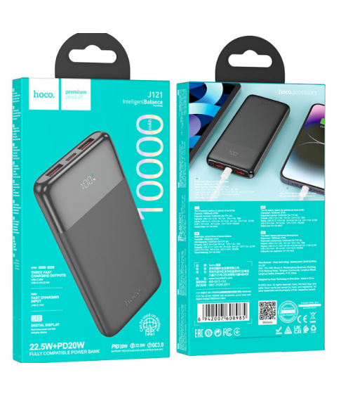 ВНЕШНИЙ АККУМУЛЯТОР HOCO J121 10000MAH