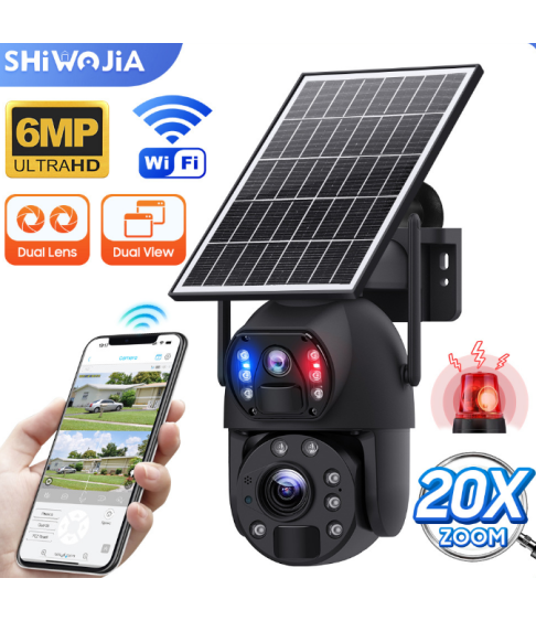 Солнечная камера 4G SIM 20X оптический зум солнечная батарея камера двойной вид ночного видения .