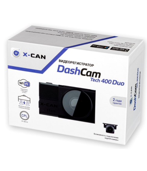 Видеорегистратор X-CAN DashCam Tech 400 Duo Видеорегистратор X-CAN DashCam Tech 400 Duo
