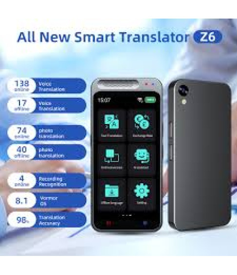 AI intelligent voice translator z6, автономный переводчик с камеры онлайн на 138 языков