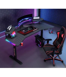 Игровой компьютерный стол с электроприводом и RGB-подсветкой