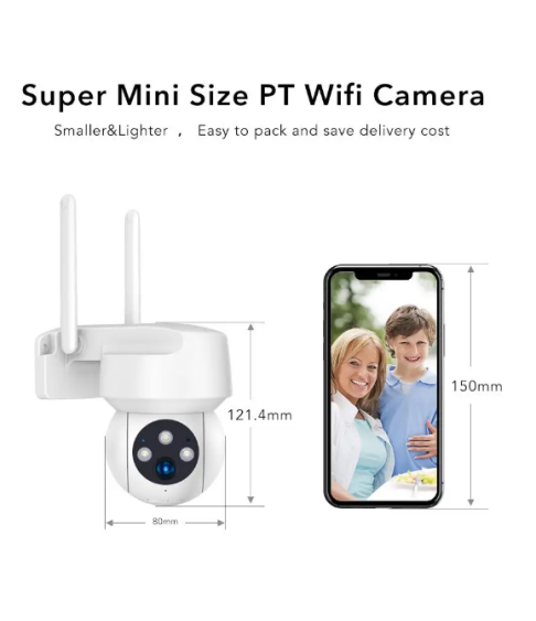Камера 5MP мини-размер уличная Wi-Fi PT камера "Cloudedge"  QB521