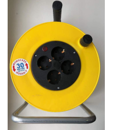 Удлинитель на катушке 30м Cable Reel с/з 4 евро гнезда, сечение провода 3*2,5