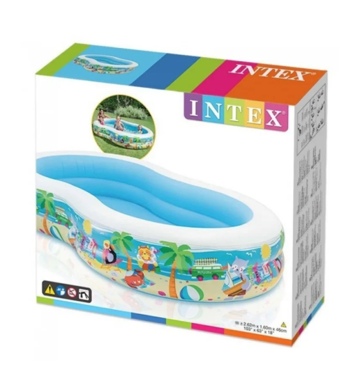 Бассейн "BEACH Party" 262х160х46см(700л), от 3 лет,56490NP