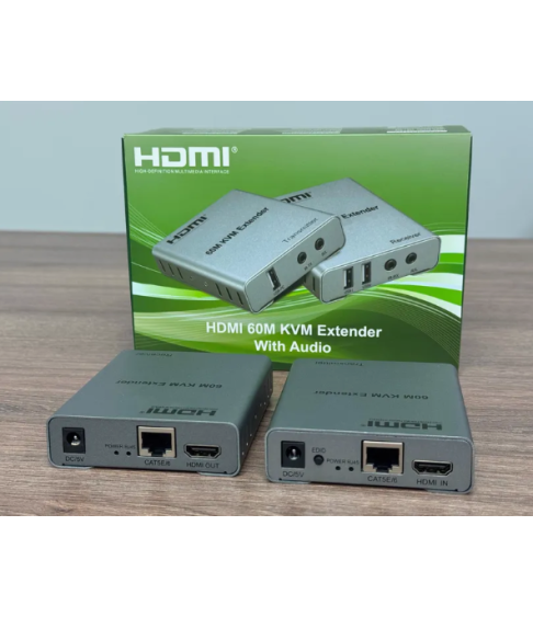  Удлинитель HDMI 60M KVM Extender With Audio