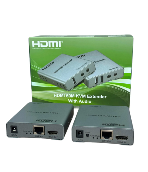  Удлинитель HDMI 60M KVM Extender With Audio