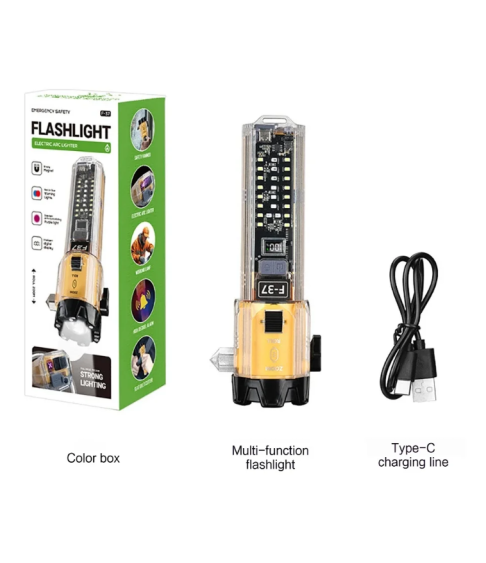 Фонарик с Аварийным молотком "F-37" Фонарик с Аварийным молотком "F-37"