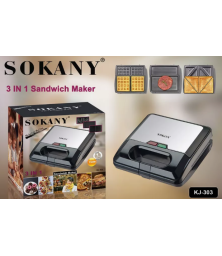 Сэндвичница, вафельница, грильница "SOKANY"  KJ303  