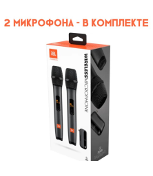 Портативная колонка караоке система с двумя микрофонами JBL Partybox On-The-GO (Реплика 1:1)