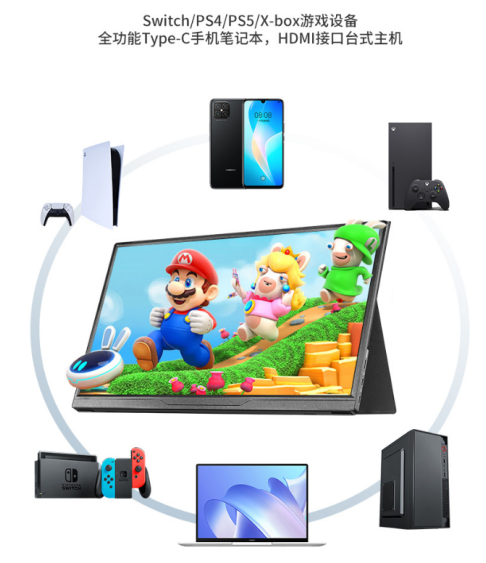 Портативный сенсорный монитор 14 дюймов с IPS-экраном Портативный сенсорный монитор 14 дюймов с IPS-экраном