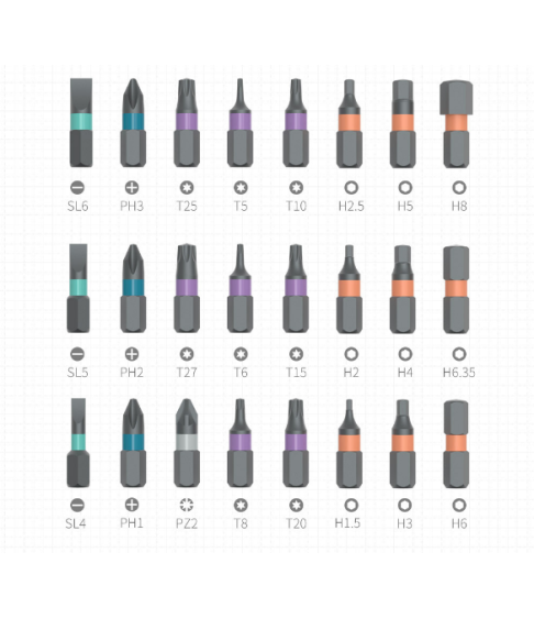 Набор отверток с храповым механизмом 24 в 1, многофункциональные магнитные насадки "S2"