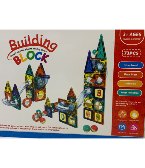 Магнитный конструктор для детей 73 детали