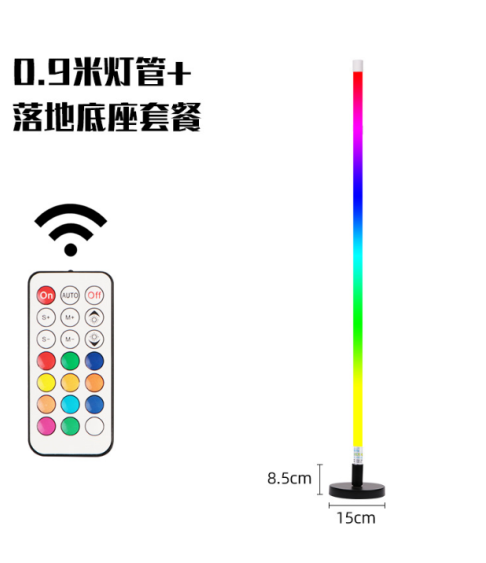 ﻿Светодиодная RGB LED трубка с пультом управления (0.9 м) + напольное основание, с подставкой 