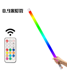 ﻿Светодиодная RGB LED трубка 0.9 м с пультом управления — портативная ,Без подставки 