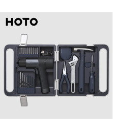 Аккумуляторная дрель-шуруповерт + набор инструментов Xiaomi HOTO Household Electric Drill Tool Box Set, Серый (QWDZGJ001)