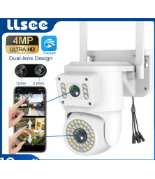 LLSEE, наружная камера YOOSEE, 4K, 8MP, PTZ, камера видеонаблюдения WIFI, IP-камера безопасности, двусторонний вызов, цветное ночное видение, водонепроницаемый