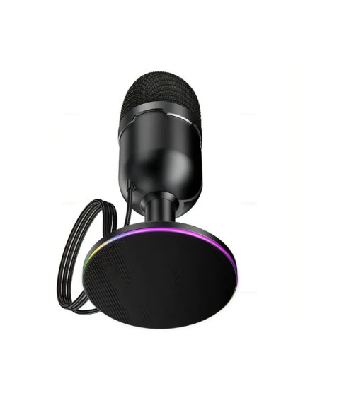 Настольный микрофон "HOCO" L25 Bright с USB-A портом и RGB-подсветкой