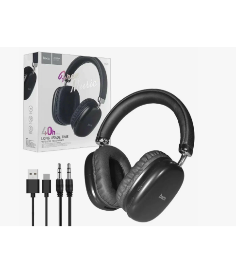 Беспроводные наушники Hoco W35 (накладные) черные Беспроводные наушники Hoco W35 (накладные) черные