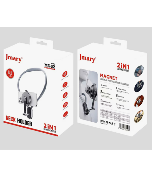 Держатель для телефона с магнитной шейной лентой "Jmary"  MG-02 2в1 
