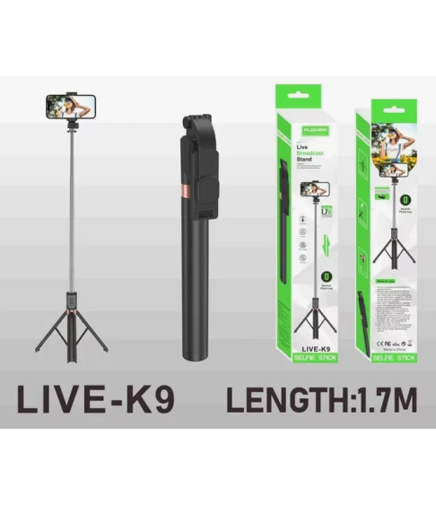 Bluetooth-штатив для селфи с пультом дистанционного управления PLOKAMA Live-K9, 1,7 м