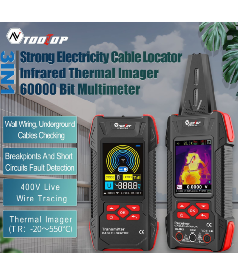 Кабельный локатор / трассоискатель "TOOLTOP" ET398PRO Кабельный локатор / трассоискатель "TOOLTOP" ET398PRO