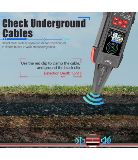 Кабельный локатор / трассоискатель "TOOLTOP" ET398PRO Кабельный локатор / трассоискатель "TOOLTOP" ET398PRO
