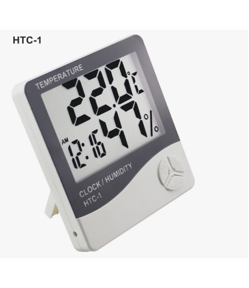 Цифровой термометр-гигрометр HTC-1, с часами и будильником Цифровой термометр-гигрометр HTC-1, с часами и будильником