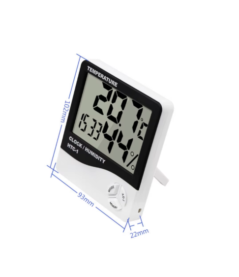 Цифровой термометр-гигрометр HTC-1, с часами и будильником Цифровой термометр-гигрометр HTC-1, с часами и будильником