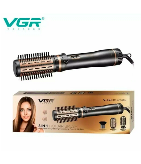 Профессиональная фен-щетка для волос VGR V-496,  3 в 1, мультистайлер для волос