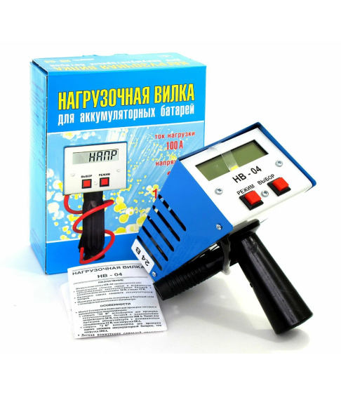 Нагрузочная вилка Вымпел НВ-04 для проверки АКБ, 100А, 2/12/24В Нагрузочная вилка Вымпел НВ-04 для проверки АКБ, 100А, 2/12/24В